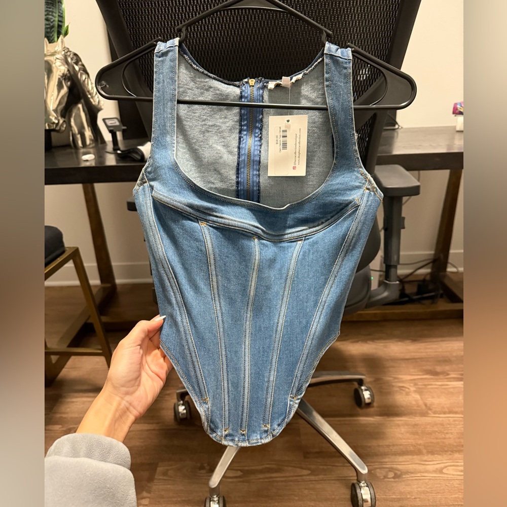 Denim Corset Top